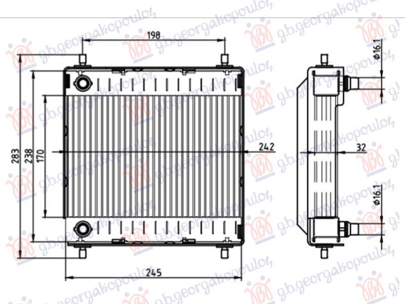 HLADNJAK MOTORA DODATNI 2.0/3.0/4.4 BENZIN (180x240)