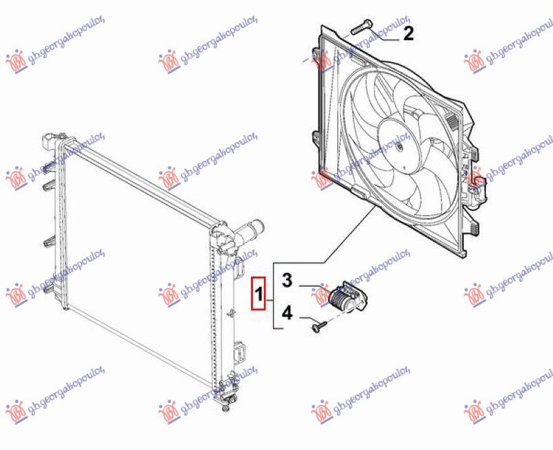 VENTILATOR KOMPLET 1.0 BENZIN/HIBRID (NRF)