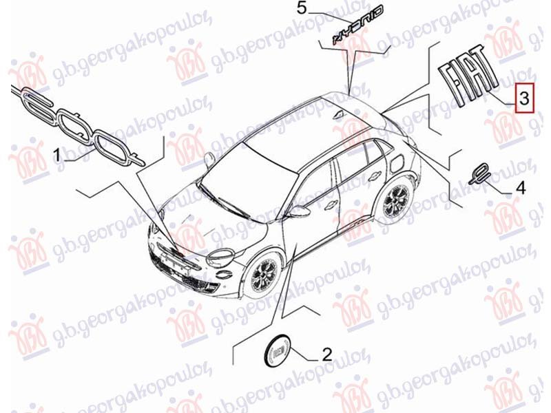 ZNAK ZADNJI (FIAT) (O)