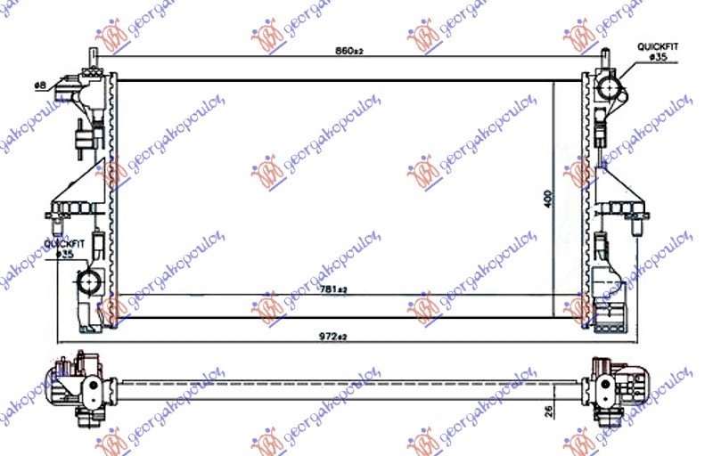 HLAD MOT.2.2-3.0 JTD-HDI +/- A/C(78x37.5