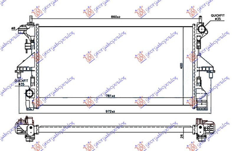 HLADNJAK MOTORA 2.0/3.0 DIZEL (AUTO) (780x368) (VALEO)