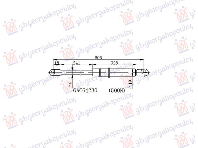 AMORTIZER HAUBE (525L-260N)