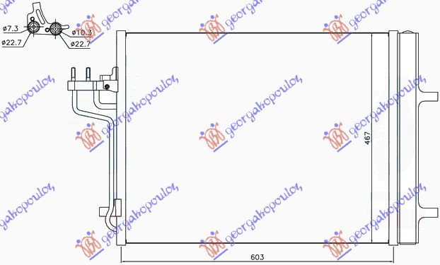 HLADNJAK KLIME 1.6i 16V TURBO - 2.0 TDCi (KOYO)