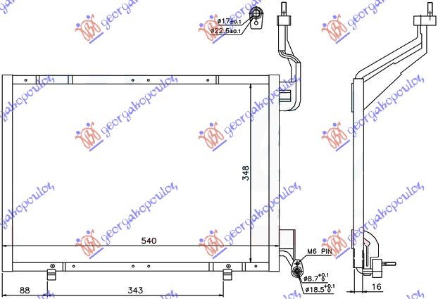 HLADNJAK KLIME 1.6 TDCi (54x34.8x16)