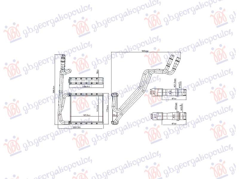 GREJAC KABINE 1.0/1.1/1.5 ZA SVE MODELE (MAN/AUTO) (184x141) (NISSENS)