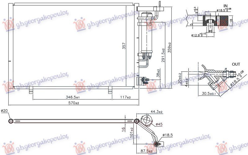 HLADNJAK KLIME 1.5 BENZIN (570x357x16)