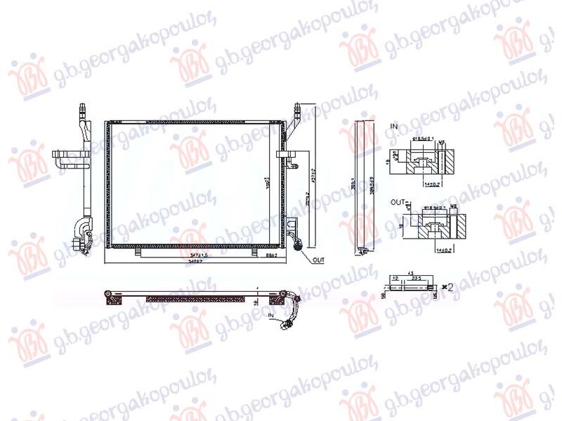 HLADNJAK KLIME 1.0 EcoBoost BENZIN (MAN) (500x359x16) (NISSENS)