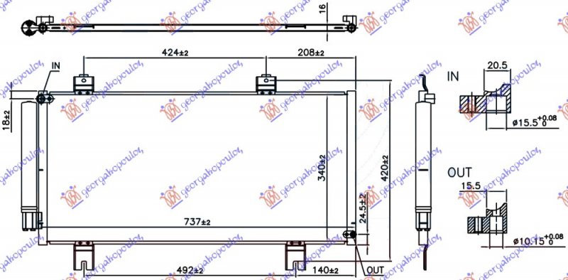 HLADNJAK KLIME 1.3 BENZ (73.7x35.3x1.6)