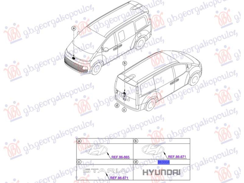 ZNAK ZADNJI (SLOVA HYUNDAI) (ORIGINALNI)