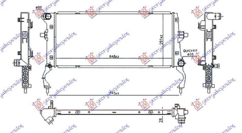 HLADNJAK 1.6 CRDi AUTO DIZ (480x395x26)