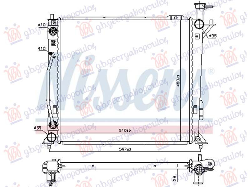 HLADNJAK MOTORA 2.0/2.2 DIZEL (AUTO) (510x480)