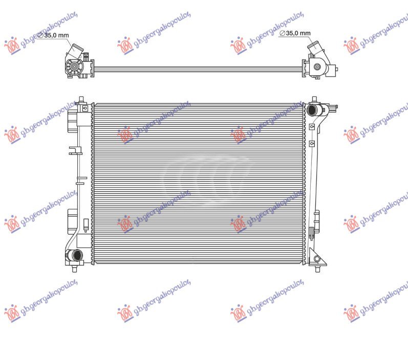 HLADNJAK MOTORA 1.6 GDi 2.0i BENZIN (MAN) (640x460) (CESKA) (VALEO)
