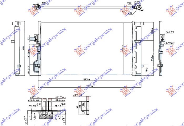 HLADNJAK KLIME 1.6-2.0 BEN 655x370 CESKA