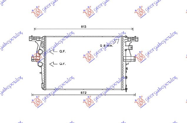 HLADNJAK MOTORA 2.3 TD (MAN/AUTO) (63.8x43.9x38) (VALEO)