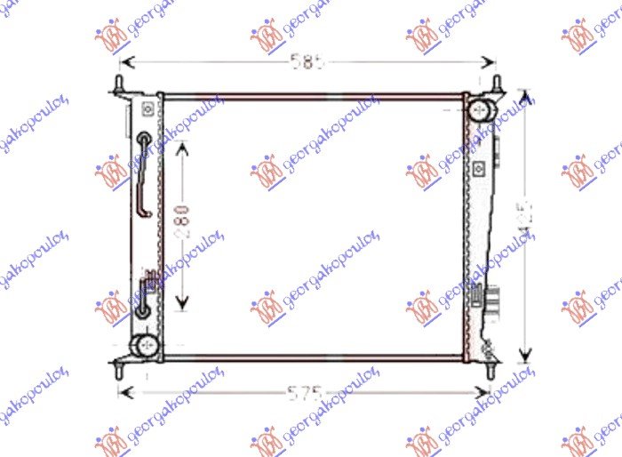 HLADNJAK MOTORA 1.6BEN AUTO (480x415x16)