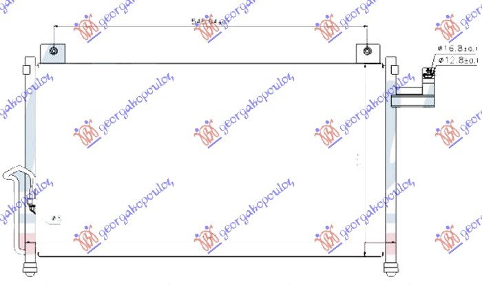 HLADNJAK KLIME BENZIN (625x360x16)