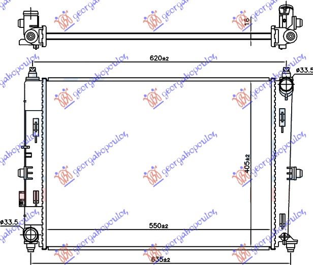 HLADNJAK MOTORA 1.5/2.0 BENZIN (MAN) (550x400x16)