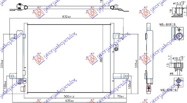 HLADNJAK KLIME 1.5-2.0 BENZ.(465x365x12)