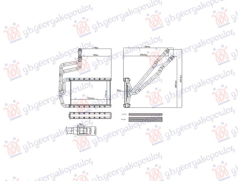 GREJAC KABINE 1.3/1.4/1.5/2.0 ZA SVE MODELE (MAN/AUTO) (133x256) (NISSENS)