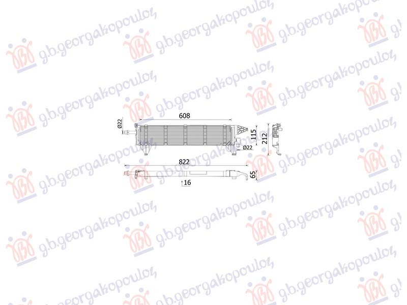 HLADNJAK MOTORA DODATNI 2.0 BENZIN/HIBRID - 2.0 DIZEL (608x115)