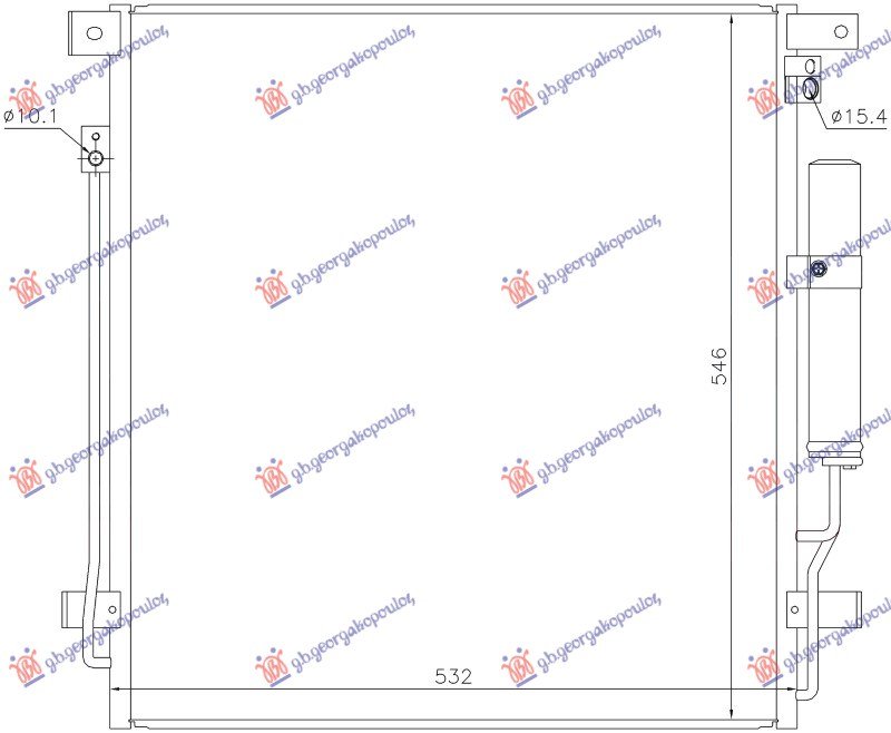 HLADNJAK KLIME 2.2/2.4 DIZEL (532x562x12) (KOYO)