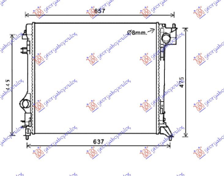 HLADNJAK MOTORA 2.0 BENZIN (MAN/AUTO) -1.5 dCi DIZEL (MAN) (540x465) (NRF)