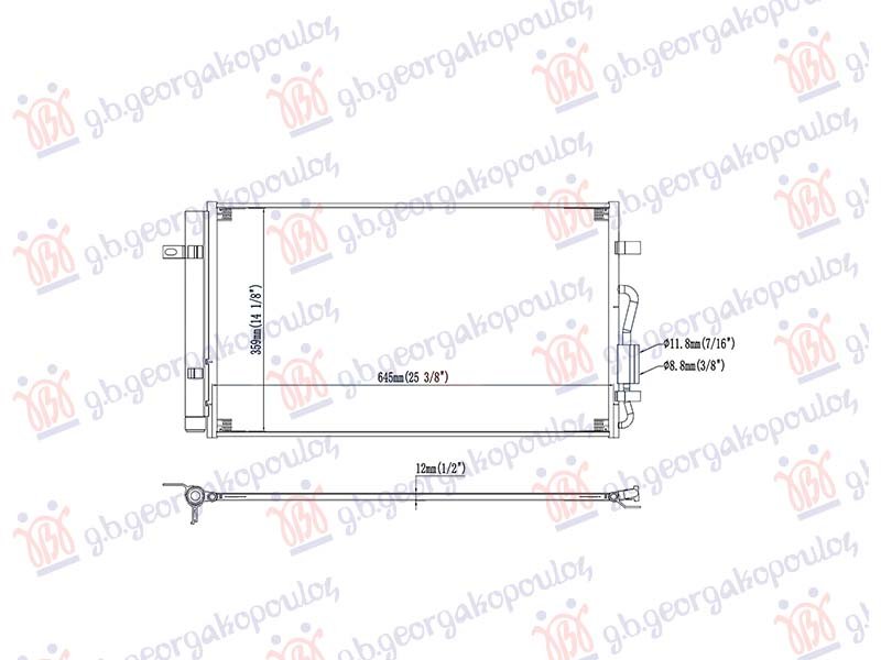 HLADNJAK KLIME 1.6 BENZIN (643x345x12)