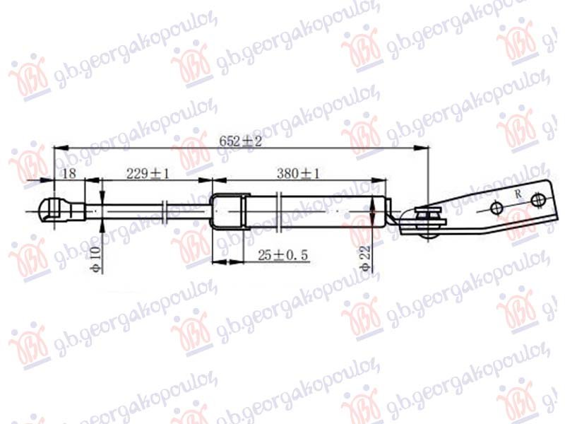 AMORTIZER GEPEK VRATA (652L-450N)