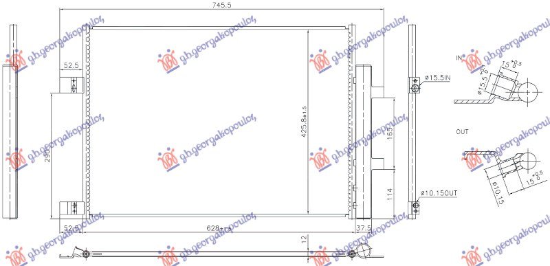 HLADNJAK KLIME 1.7 BENZIN (629x425x12)