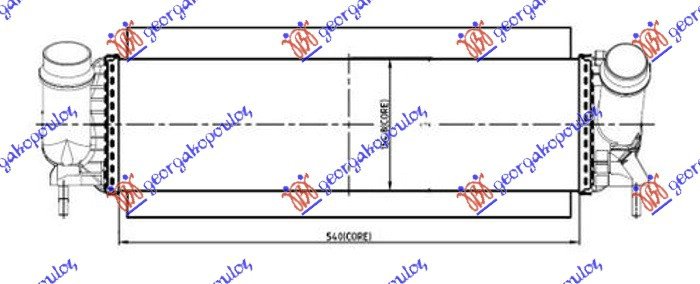 HLAD. INTERKULERA 2.3 DIZEL (540x150x80)