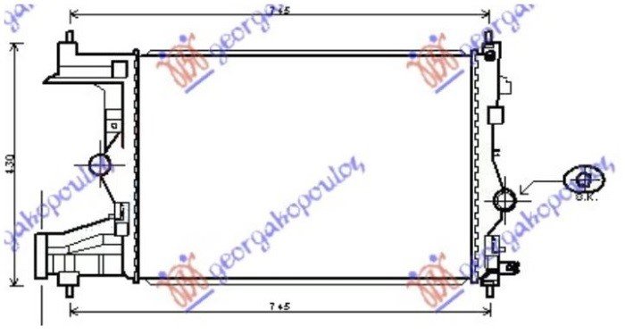 HLADNJAK MOTORA 1.3/1.7 DIZEL (580x395) (NRF)