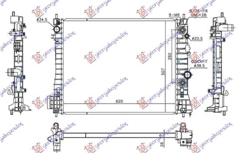 HLAD. 1.7DTi/CDTi AUTO DIZ (620x510x26)