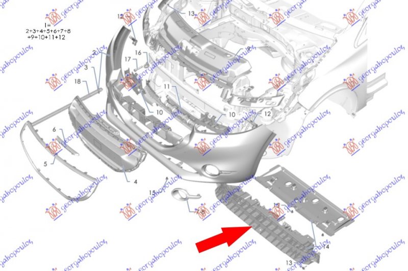 ZASTITA MOTORA ISPOD BRAN.PRED.PLAST/ABS