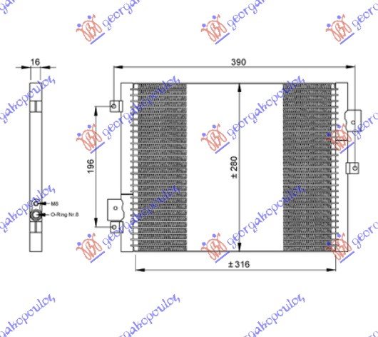 HLAD.MOTORA 2.7-S 3.4 BENZ(36.5x27x1.6)