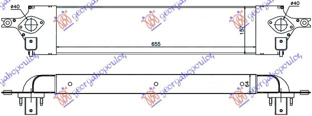 HLAD.INTERCOOLER 2.0DCi (655x157x64x)07-