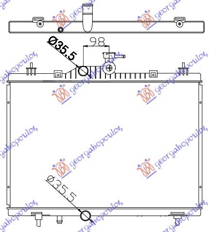 HLADNJAK 2.0DCi-2.5i-16V+/-A/C(66x44)