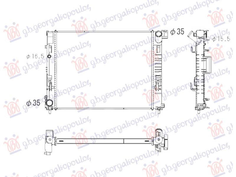 HLADNJAK MOTORA 1.5 Blue DCI Micro Hybrid DIZEL (MAN) (510x398) (NRF)