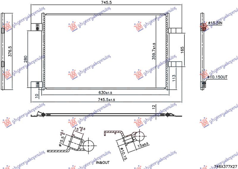HLADNJAK KLIME 1.5 Dci DIZEL (598x370x12)