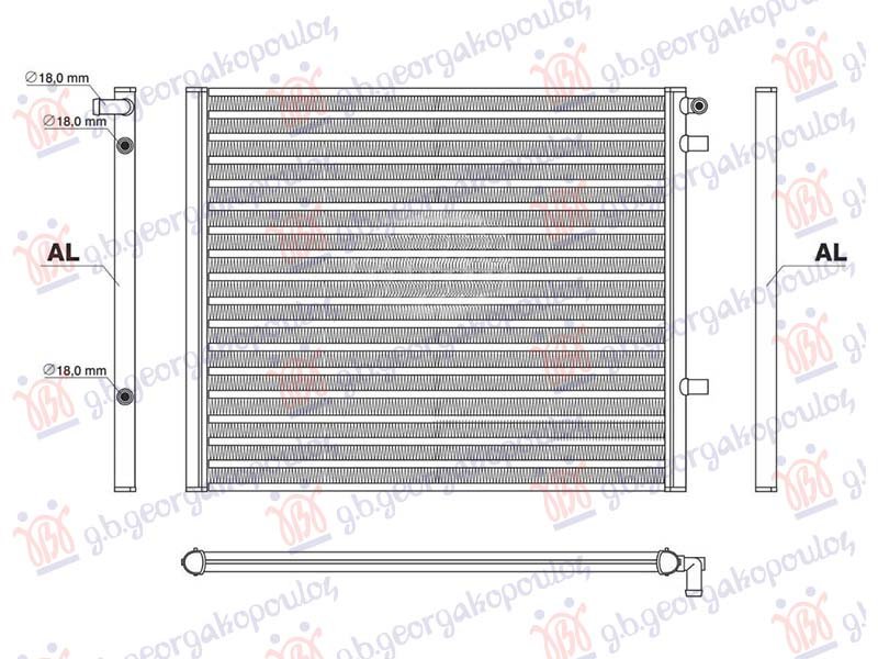 HLADNJAK MOTORA DODATNI 3.0 BENZIN/HIBRID - 3.0 DIZEL/HIBRID (608x531x26)