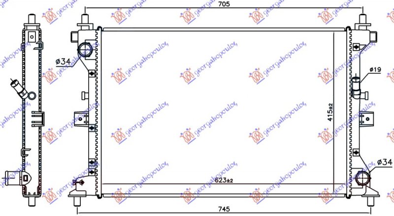 HLADNJAK 1.6 DDiS DIZ MAN (623x415x27)