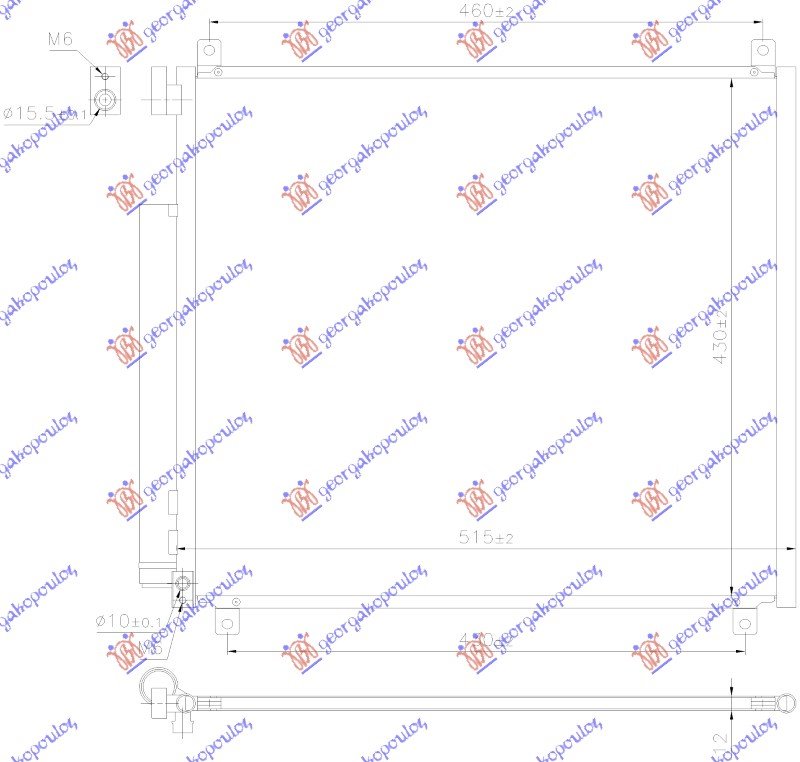 HLADNJAK KLIME  1.2 BENZIN (500x430x12)