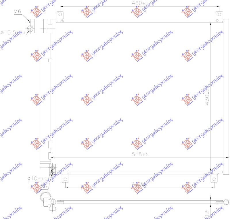 HLADNJAK KLIME 1.2 BENZIN (500x430x12) (KOYO)