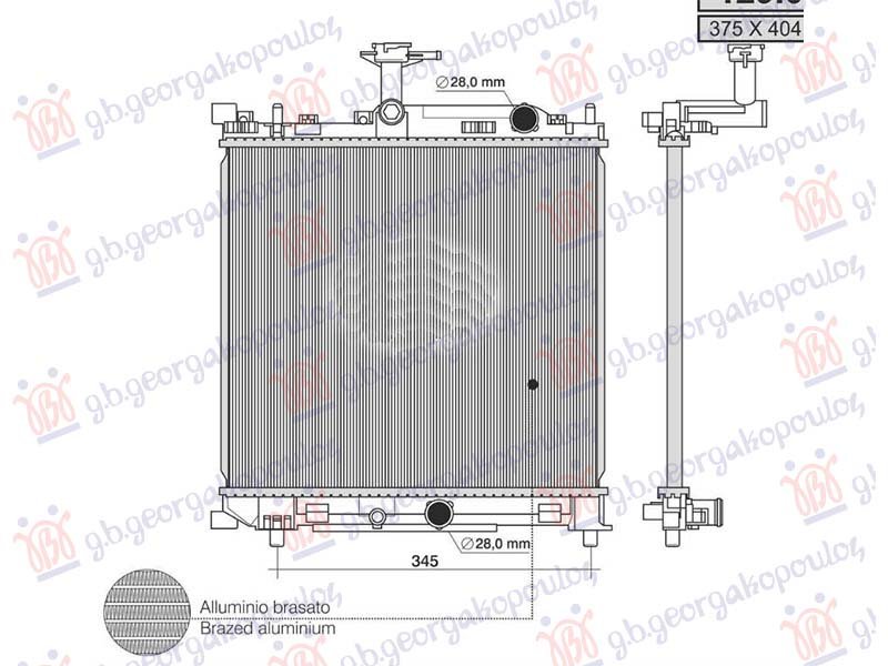 HLADNJAK MOTORA 1.0 BENZIN (404x373x16) (NRF)