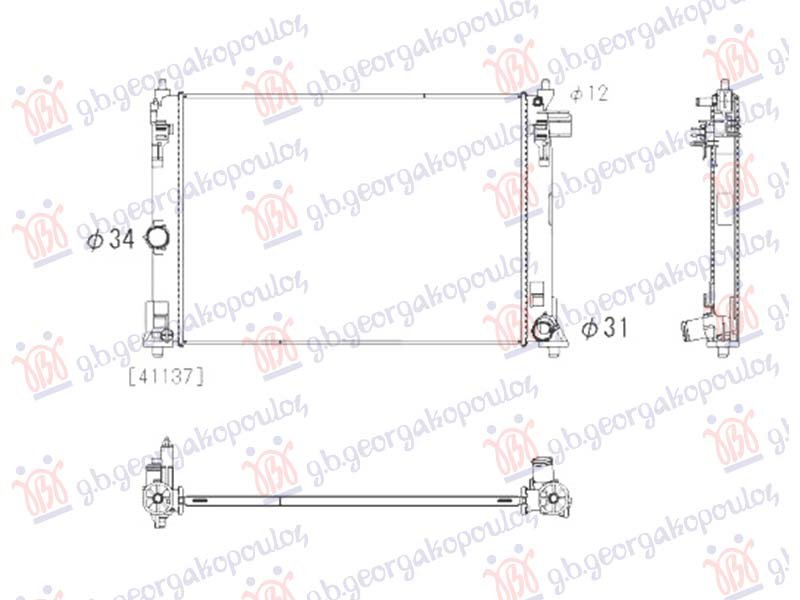 HLADNJAK MOTORA 1.0/1.5 BENZIN (524x388x16)