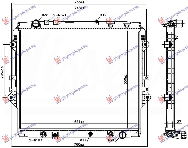 HLAD.MOT. 2.4/2.8D DIZ AUTO (55x65) KOYO