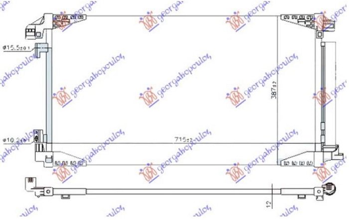 HLADNJAK KLIME 1.2 TURBO BENZIN (690x400x12) (NRF)