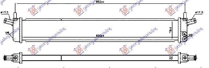HLADNJAK MOTORA DODATNI 1.8 HIBRID BENZIN (600x76x22) (KOYO)