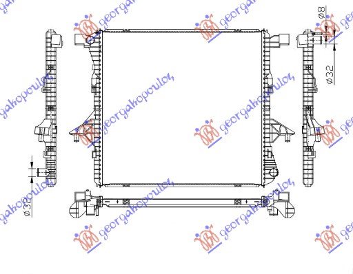 HLADNJAK MOTORA 2.0 TSI 2.0 TDI (61.7x58.4x26) (VALEO)